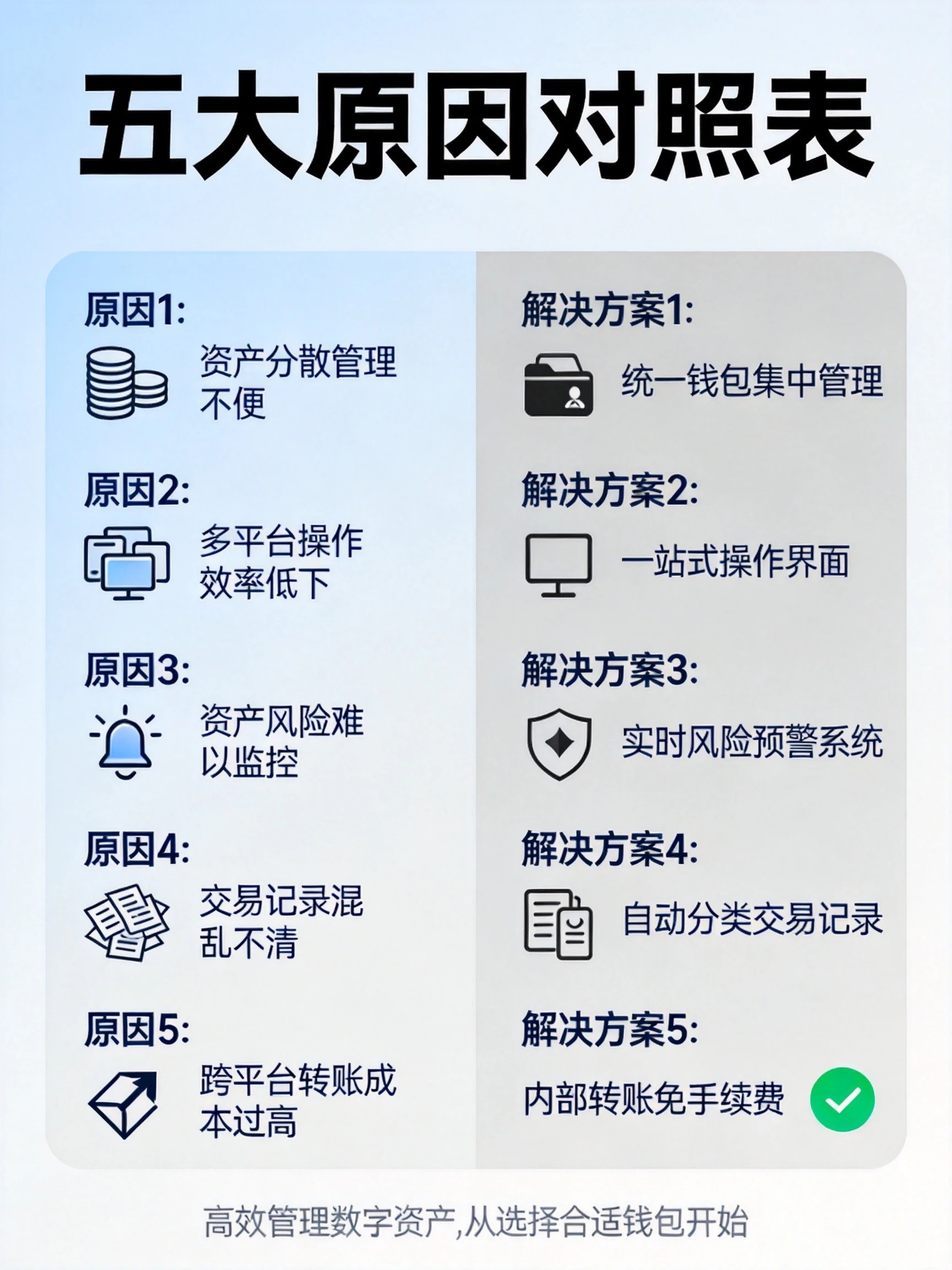 五大核心原因对照表 五大核心原因对照表